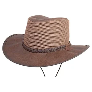 Unisex Leather Mesh Sun Hat