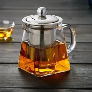 Glass Teapot with Steel Infuser